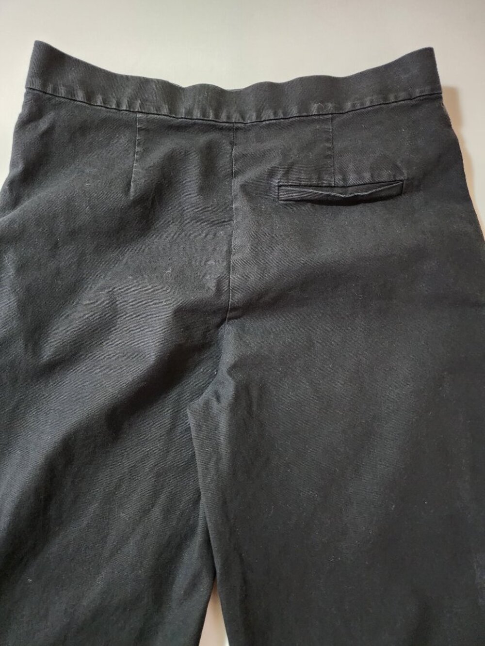 COS Black Cotton Stretch Ponte Knit Snap Side Wide Leg Crop - Picture 3 of 9